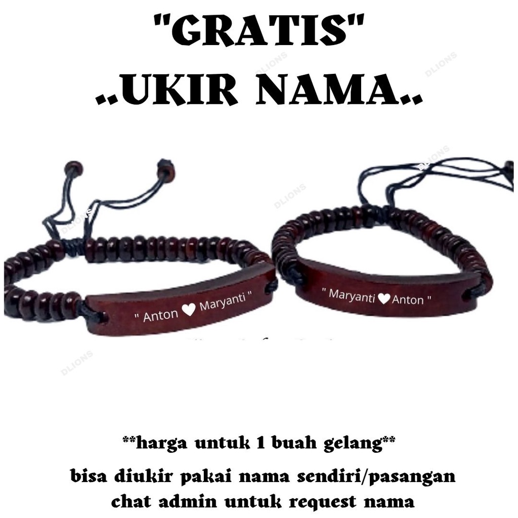 gelang nama,gelang ukir nama,gelang custom nama sendiri,harga untuk satu buah gelang bukan sepasang,order 2 jika ingin sepasang