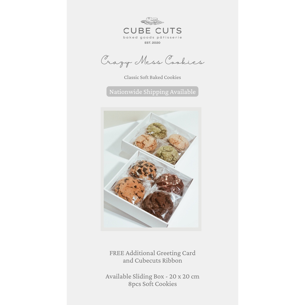 

Cubecuts crazy mess cookies box of 8