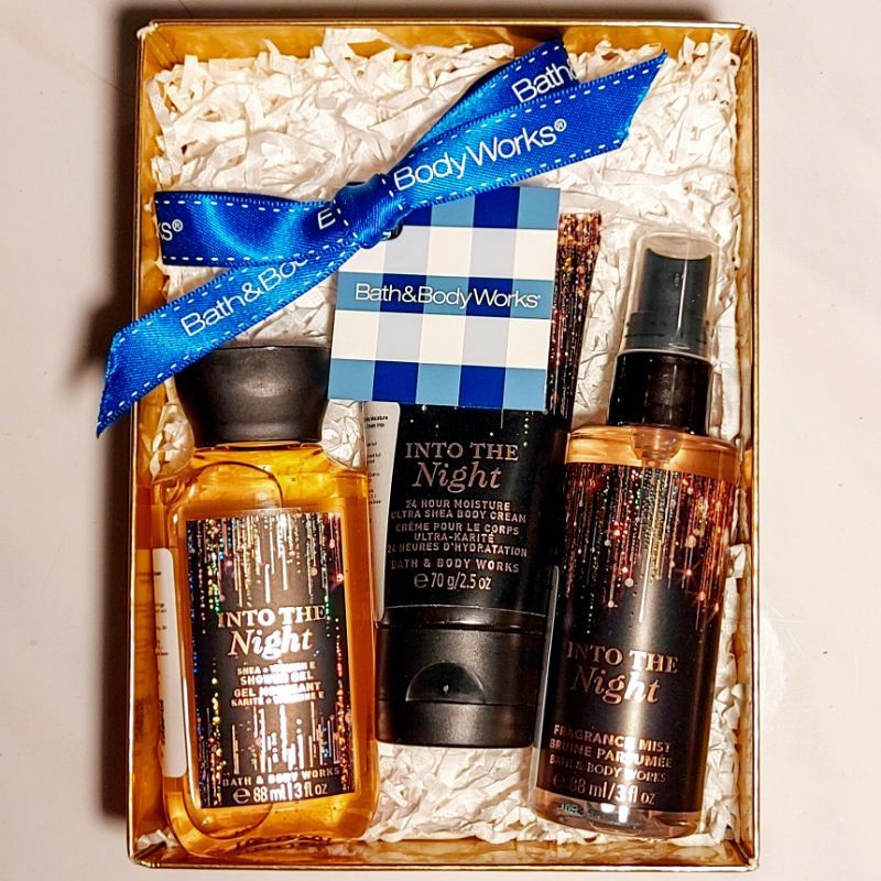 BBW INTO THE NIGHT GIFT SET PAKET FULLSIZE BATH &amp; BODY WORKS ITN