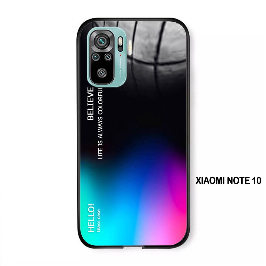 Softcase Kaca XIAOMI REDMI NOTE 10  - Case Handphone XIAOMI REDMI NOTE 10 [T35]