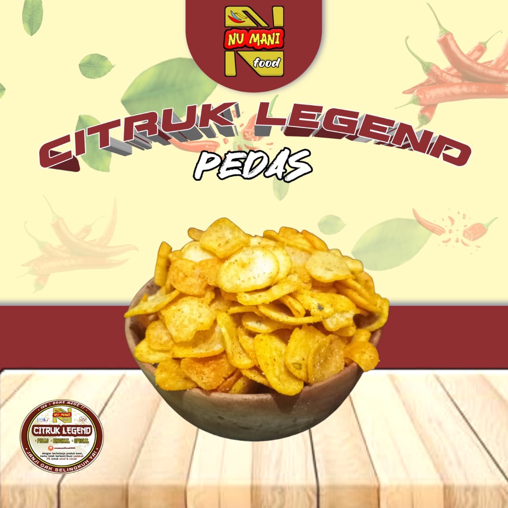 

Makanan/Citruk Legend PEDAS 100 gram/1 ONS/Makanan Ringan/Makanan KHAS/Oleh-Oleh TASIKMALAYA/Makanan Ringan Kiloan Murah