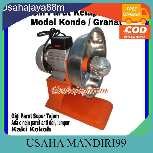 Mesin Parut Kelapa Listrik Model Granat Tanpa Cungkil Kualitas Terbaik, Selip Kelapa