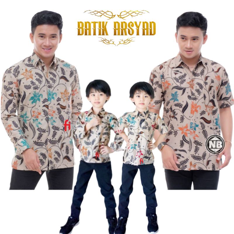 TERBARU Couple sweet || couple batik ayah dan anak cowok BATIK Motif Salju