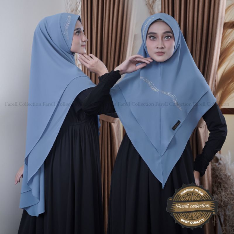 COD // KHIMAR ELINE PAYET SWAROSKY // HIJAB INSTAN 2 LAYER SERUTY // JILBAB SERUTY 2 LAYER PAYET MUR