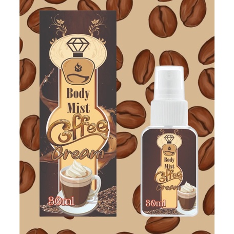 Kanzo - Parfum Body Mist Coffee Cream 30ml Premium / Parfum Coffee 30ml Best Seller / Parfum Unisex Wangi Tahan Lama