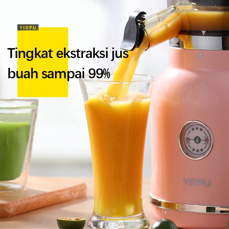 Slow Juicer 99% Fresh Juice 55 rpm Multifunksional Imported Diameter Besar Juicer Juice Blender Extraction Blender