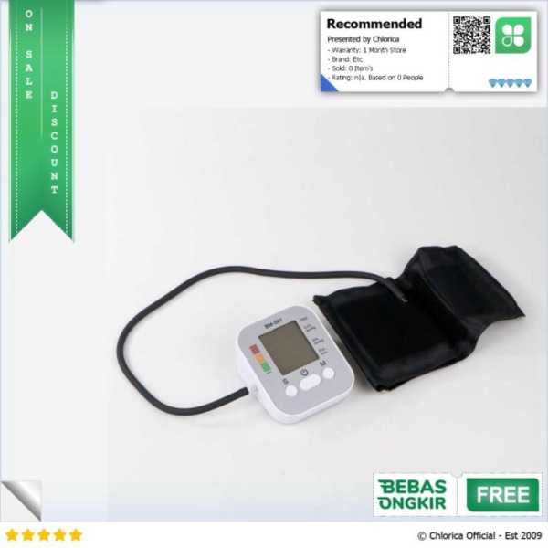 

Dijual JZIKI Pengukur Tekanan Darah Sphygmomanometer without Voice BM-501 - Putih Etc Murah