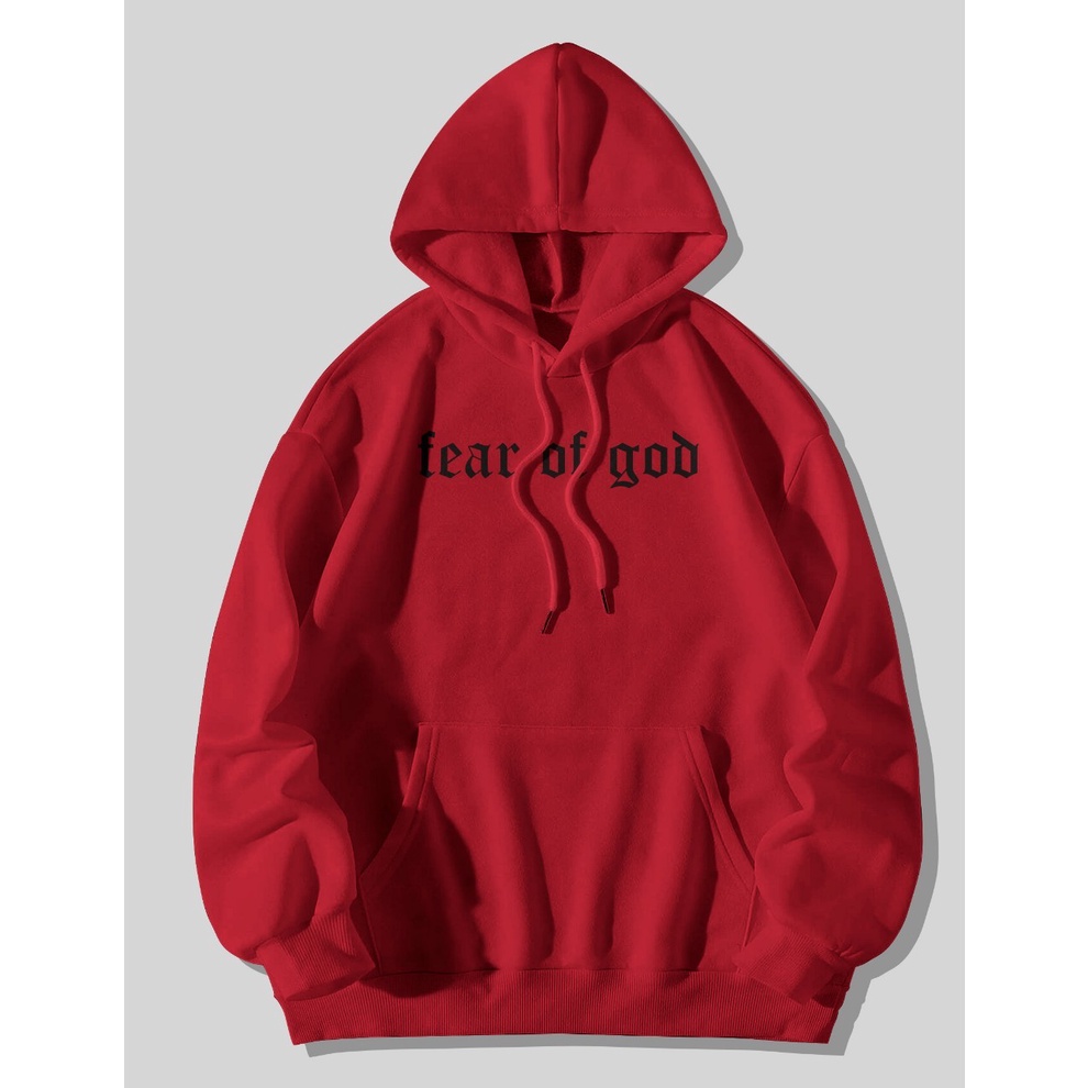 FEAR OF GOD - Hoodie Jumper jumbo Distro Pria Hitam Teks Putih|(Fear Of God) Size Jumbo M -XXXL Unisex (Pria&amp;Wanita) | JAKET SWEATER POLOS HOODIE JUMPER FEAR OF GOD PRIA &amp; WANITA UNISEX TERBARU 2022