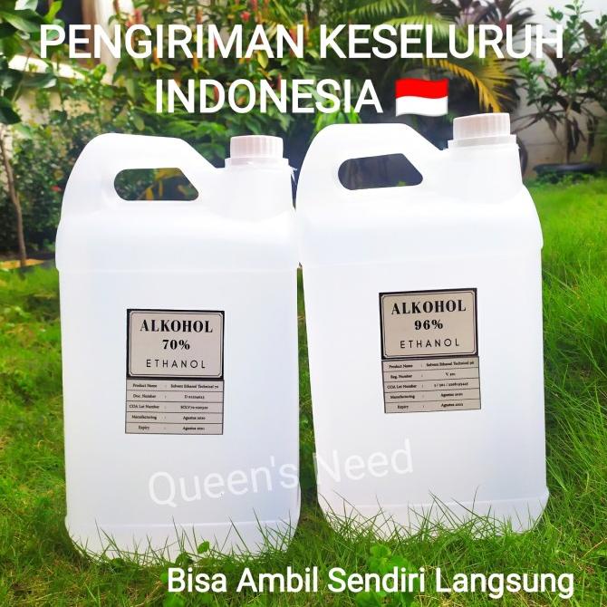 alkohol 96% 5L / alkohol etanol / alkohol murni