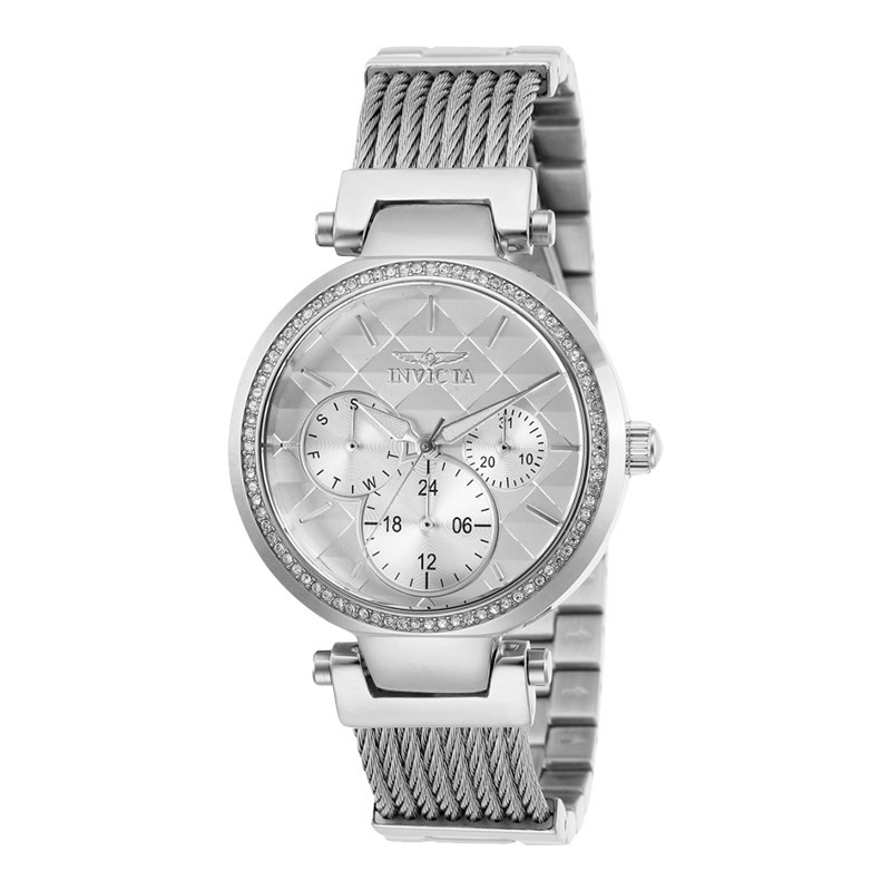 Jam Tangan Wanita INVICTA Angel 28915 Silver Dial Stainless Steel Strap