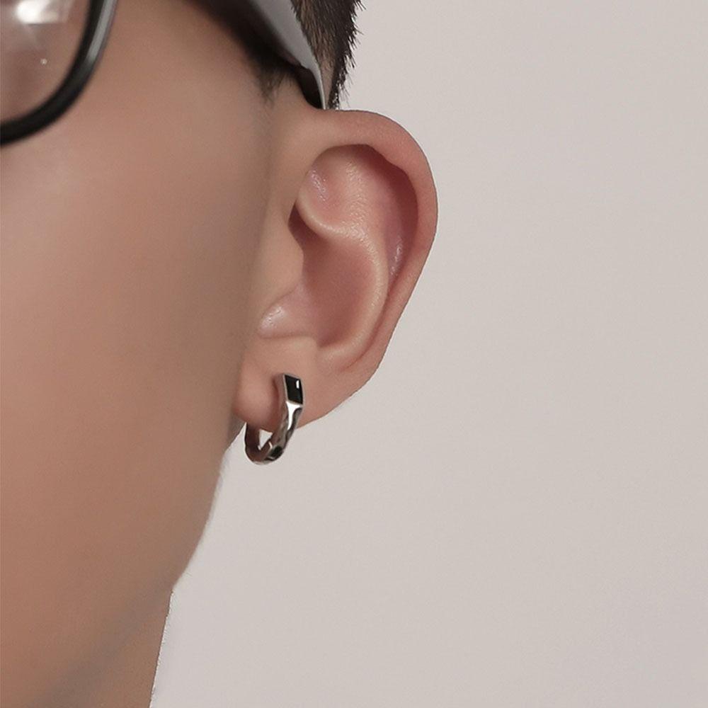 Agustina Pria Hoop Earrings Minoritas Kepribadian Wanita Pesta Punk Street Wear Aksesoris Pria