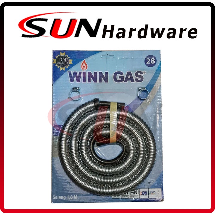 Selang Regulator Winn Gas 1.8 Meter Anti Tikus Spiral Flexible Kompor LPG Elpiji