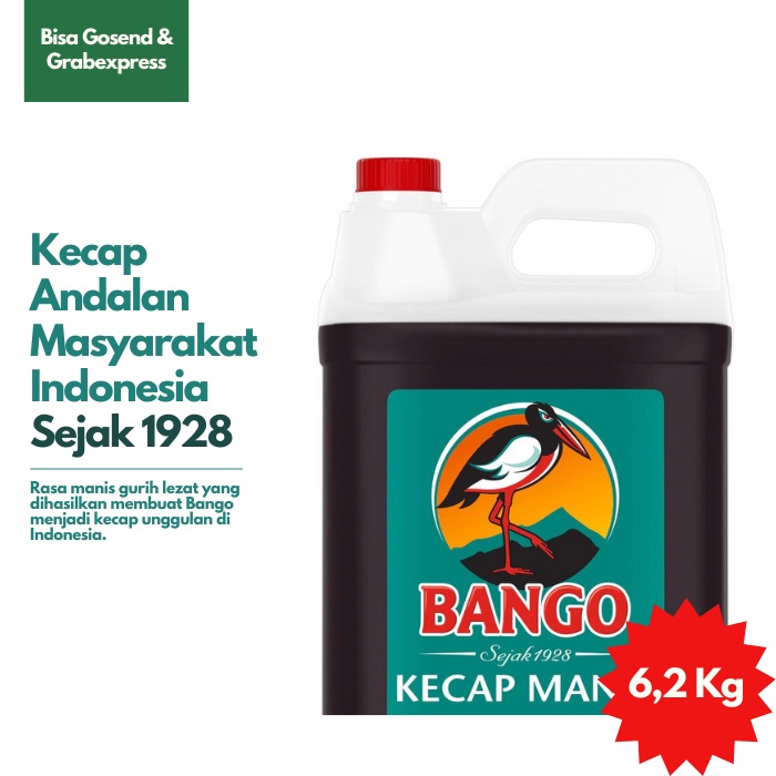 

Bango Kecap Manis Jerigen 6,2kg / Kecap Bango
