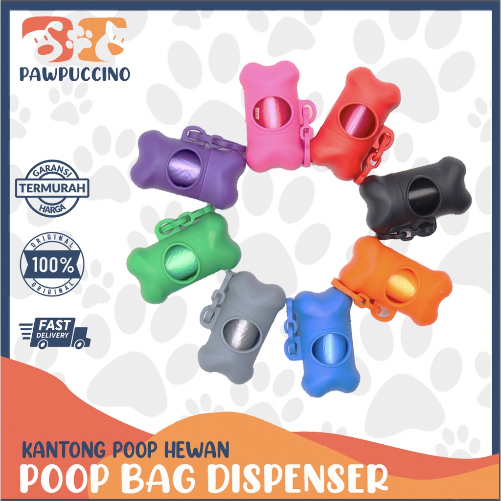 Dispenser Trash Waste Bag Kantong Plastik Poop Kotoran Anjing Kucing