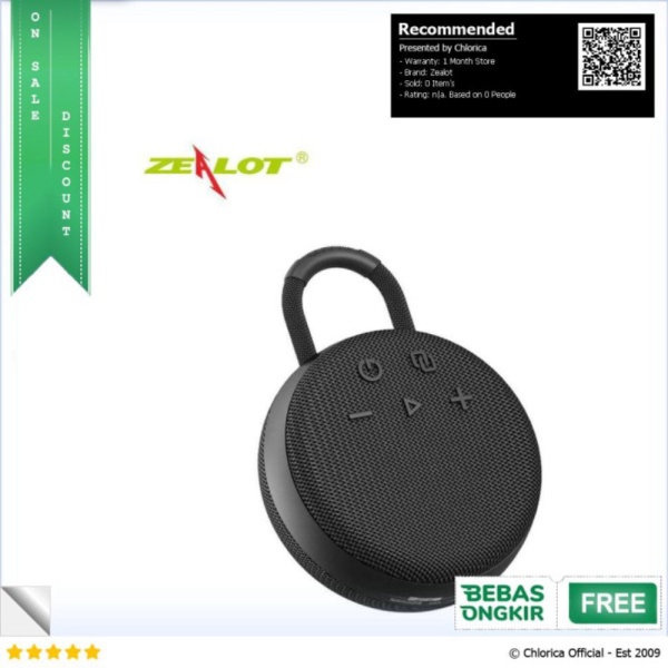 Dijual Zealot Portable Bluetooth Speaker Outdoor Waterproof - S77 - Hitam Zealot Murah