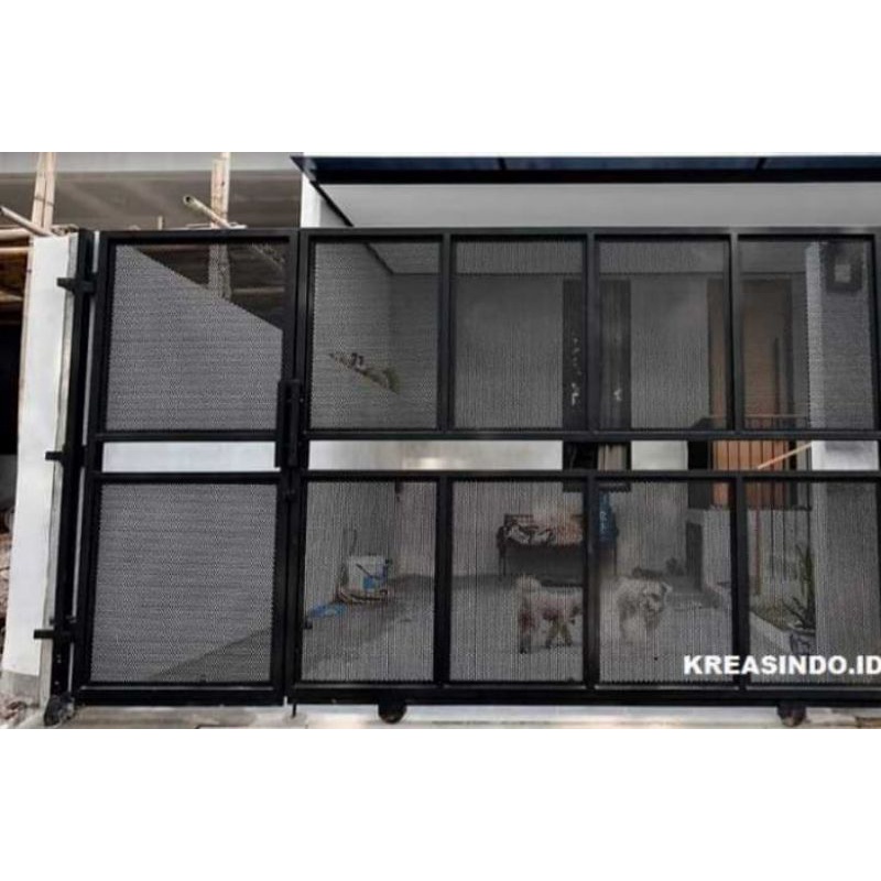 pintu pagar besi minimalis modern