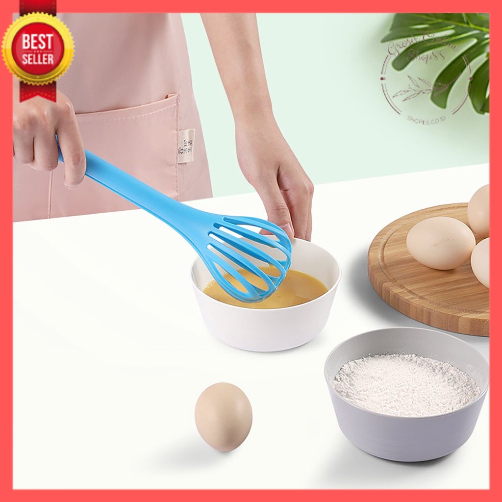 GOS - A115 - Penjepit Kocokan Telur Adonan Kue 3in1 / Kocokan Telur /  Spatula Kue Serbaguna