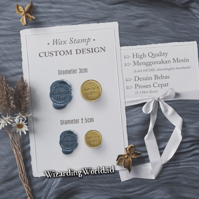 

Custom Wax Seal Stamp Stempel Segel Lilin Surat Vintage Sealing