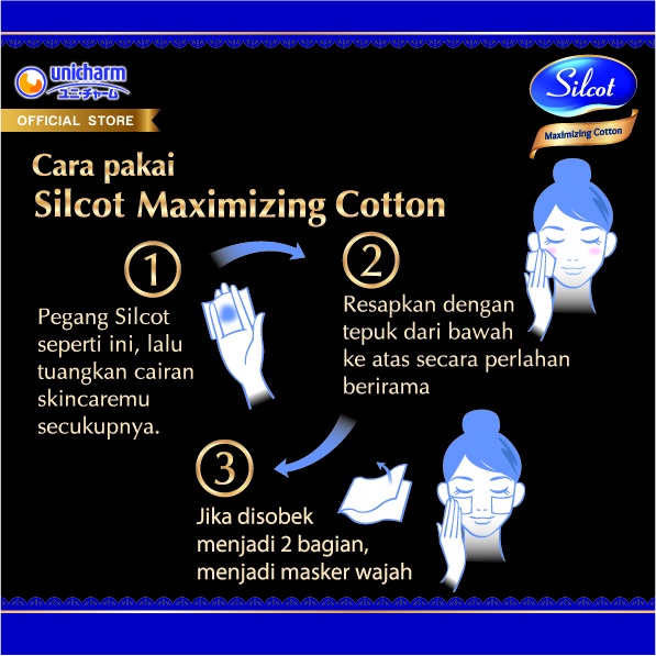 Kapas Kecantikan/ Wajah/Toner Silcot Unicharm Maximizer Cotton dan  Silcot Cleansing Cotton 82