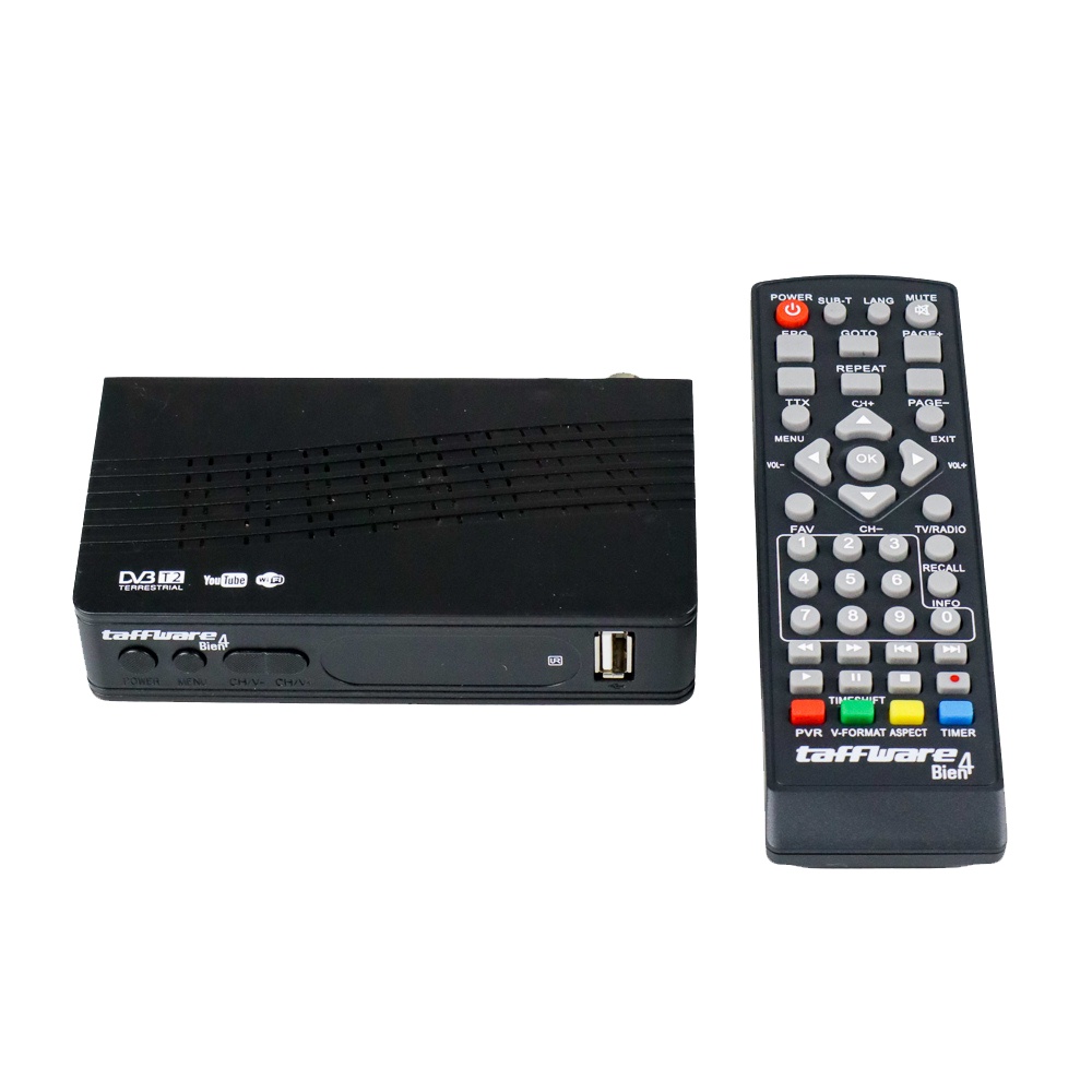 Taffware Bien4 Set Top Box TV Digital buat TV Analog Tabung atau LED Set Top Bok Kecil Full Set