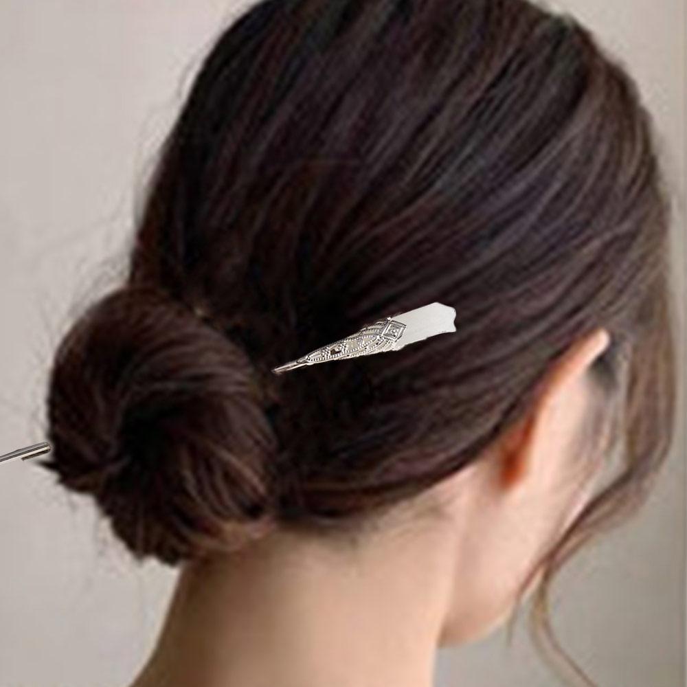 Needway   Wanita Tusuk Rambut Elegan Retro Untuk Cewek Magnolia Imitasi Glaze Simple Chinese Hair Fork