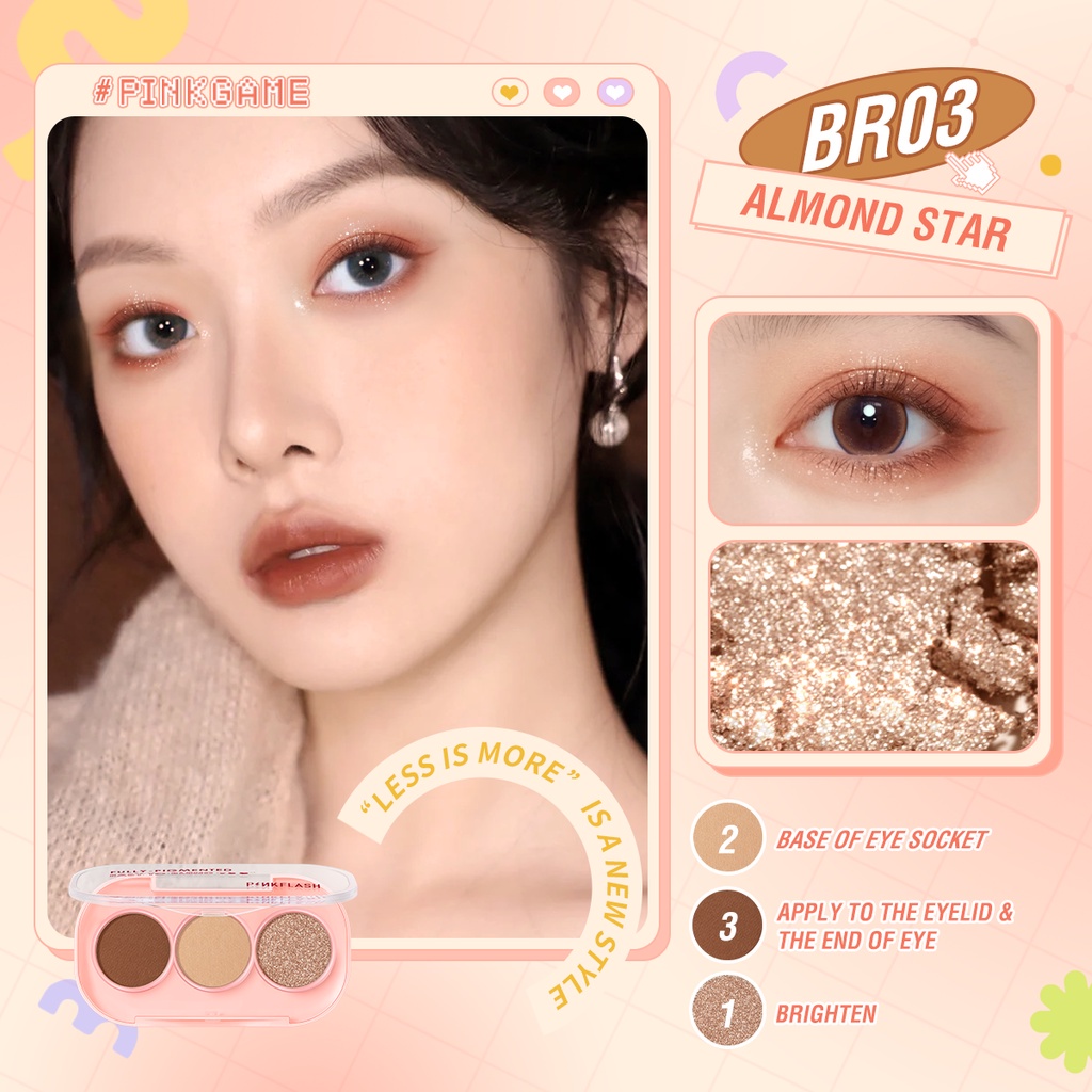 Pinkflash Eyeshadow 3 Shade High Pigmented Eyeshadow Pinkflash Eyeshadow Glitter Pinkflash Eyeshadow Palette Pinkflash Eyeshadow Palette Pinkflash Eyeshadow Pink Flash Eyeshadow Shimmer Pinkflash Pinkflas