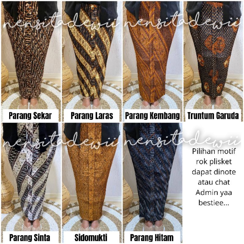 [Part 1] Rok Plisket Wiru / Motif Lengkap - Warna &amp; Motif Cantik