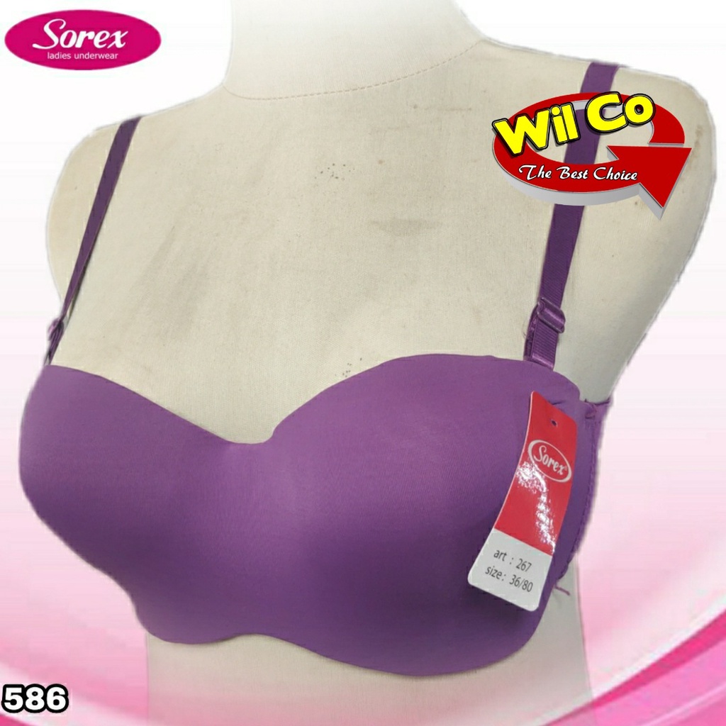 K586 - BRA WANITA SOREX SEAMLESS TANPA JAHITAN BUSA TIPIS ADA KAWAT SIZE 34 - 40