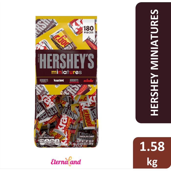 

Hershey Miniatures Chocolate Bulk Size - Cokelat Ukuran Besar