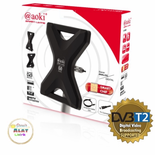 AOKI ANTENA IN/Outdoor Digital DVB-T2 boster Aoki AT5000 Diskon