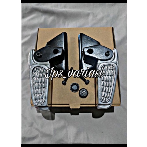 foot step vespa listrik uwinfly T3 super croom dan hitam motif