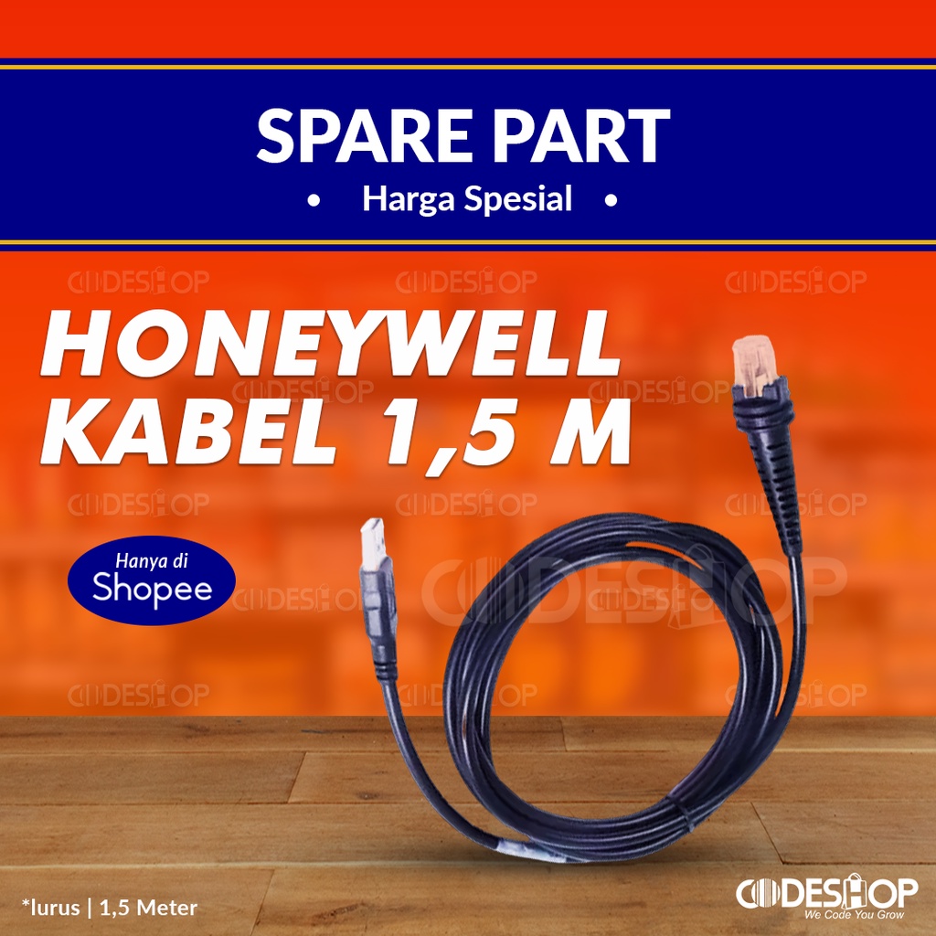 KABEL SCANNER BARCODE HONEYWELL 1250G &amp; 1450G 1,5 METER ORIGINAL