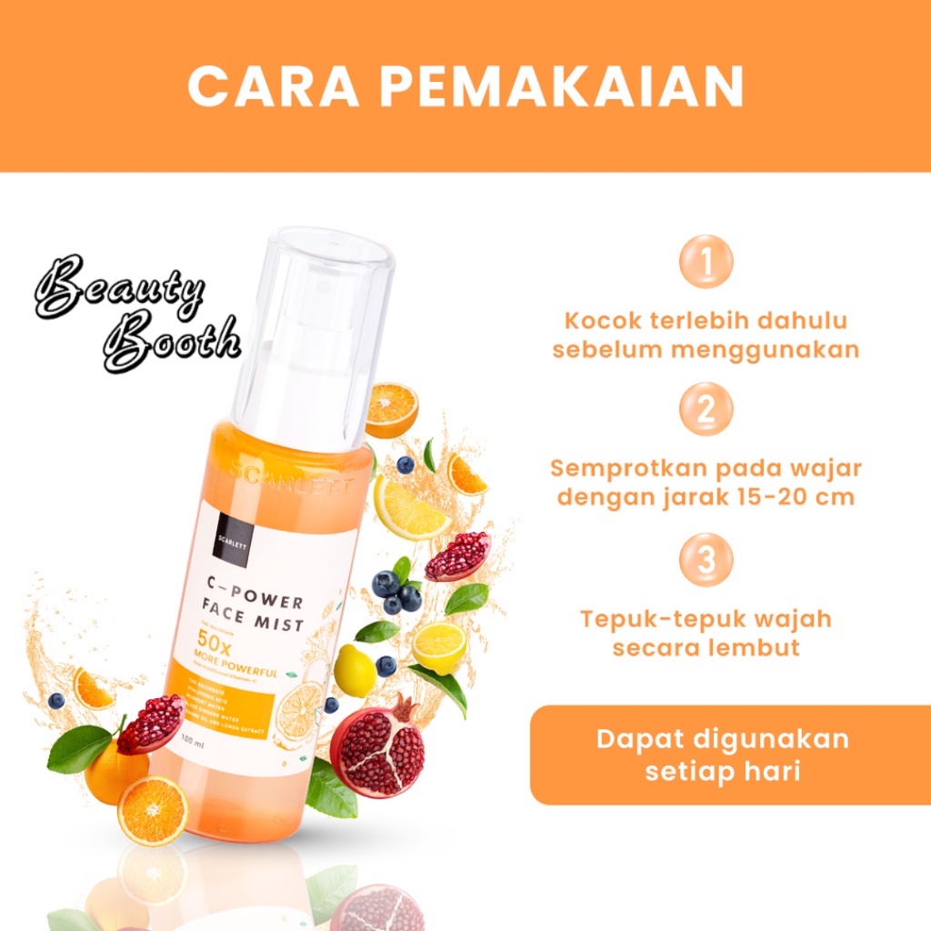 SCARLETT WHITENING SERIES | C Power Serum | C Power Face Mist Scarlet