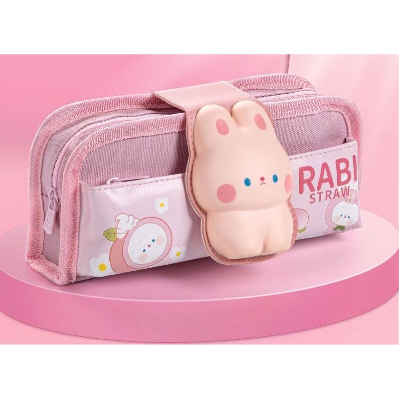 kotak pensil squishy 3d/tempat pensil squishy bebek beruang kelinci