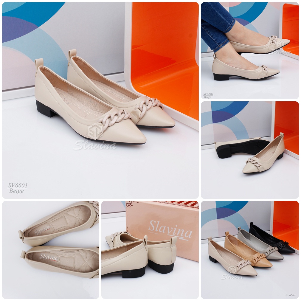 BIG SALE - Ivony Seivona - SV6601 Sepatu Slavina Flat Shoes  Flat Series