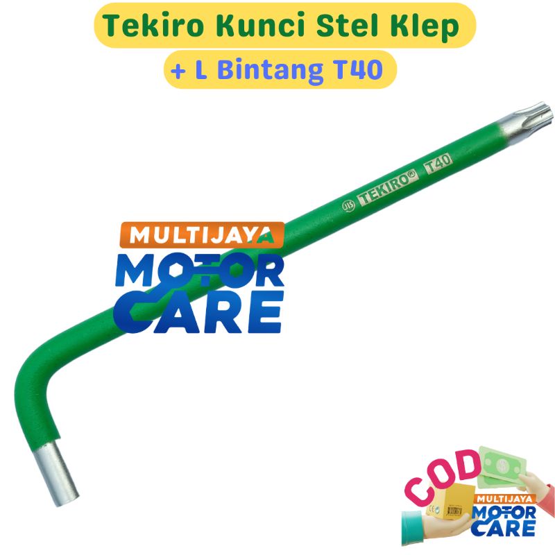 Tekiro Kunci Stel Klep Motor + L Bintang T40