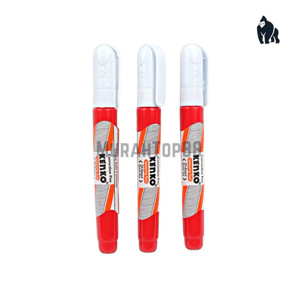 

Correction Pen Kenko KE-301 / Tip Ex Cair Botol Merah / Cairan Koreksi Penghapus Bentuk Panjang KE301