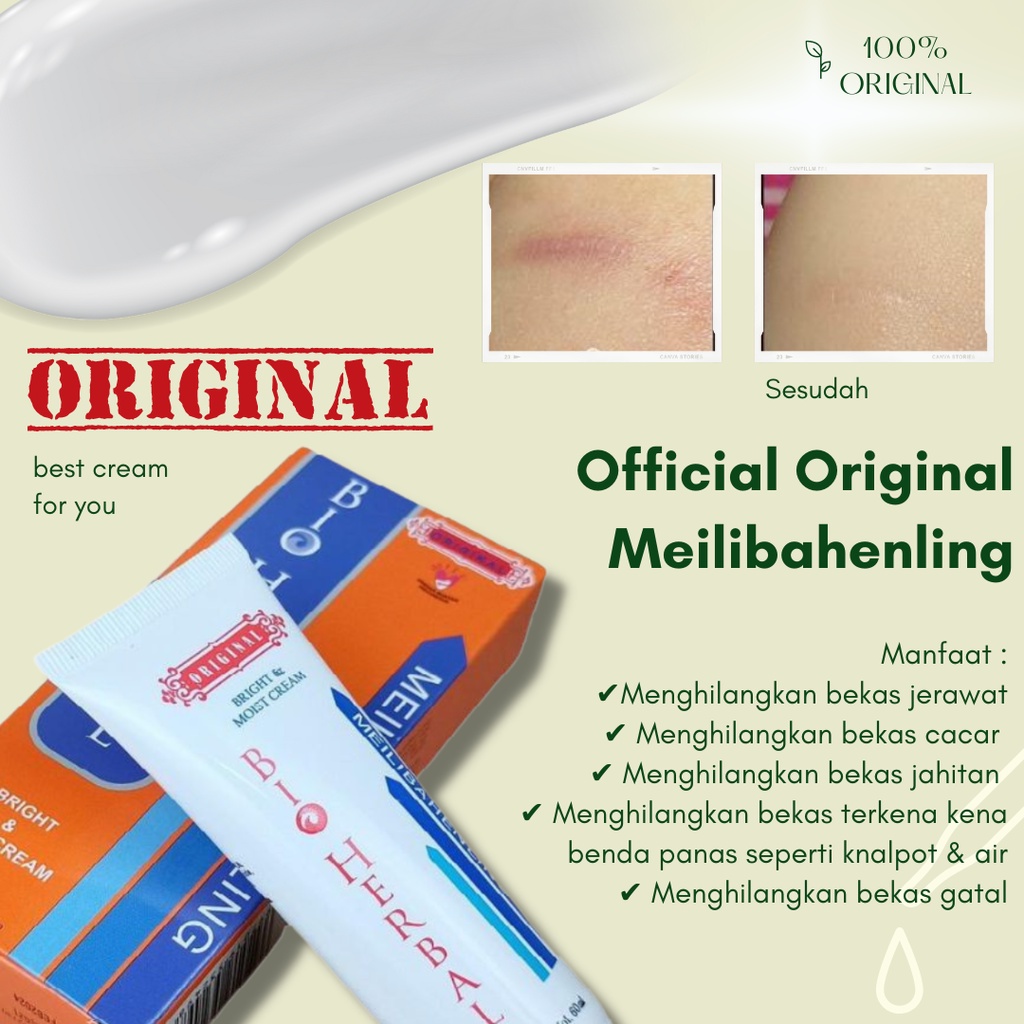 BIO HERBAL Meilibahenling Original Penghilang Bekas Luka HItam Bopeng Koreng /Jerawat Permanen
