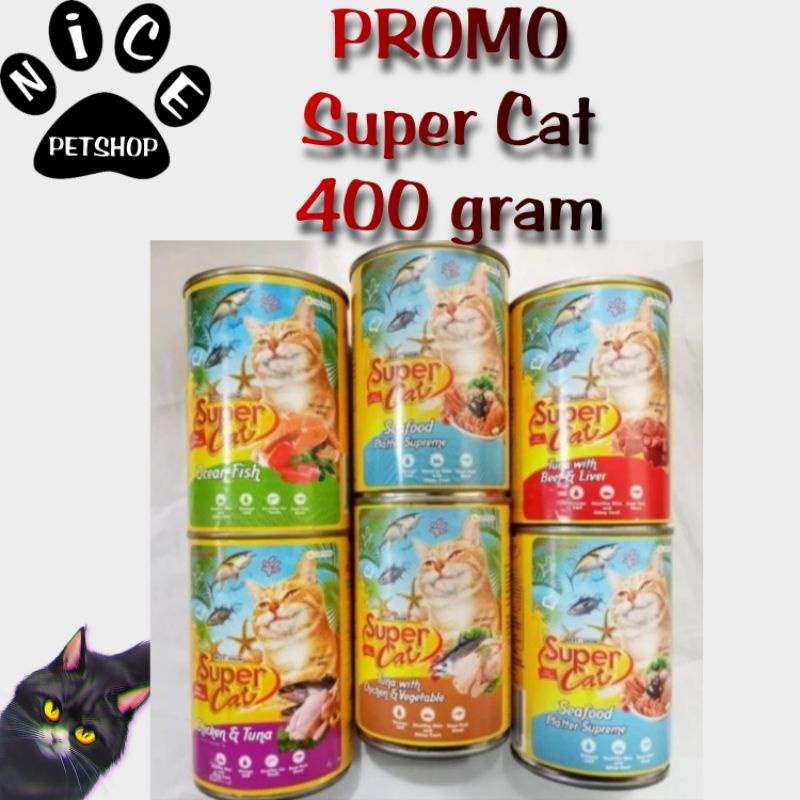 Super Cat Baby Kitten Kaleng 400 gr Makanan Kucing basah