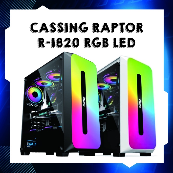 Jual CASING RAPTOR R 1820 WHITE GAMING PC RGB Shopee Indonesia
