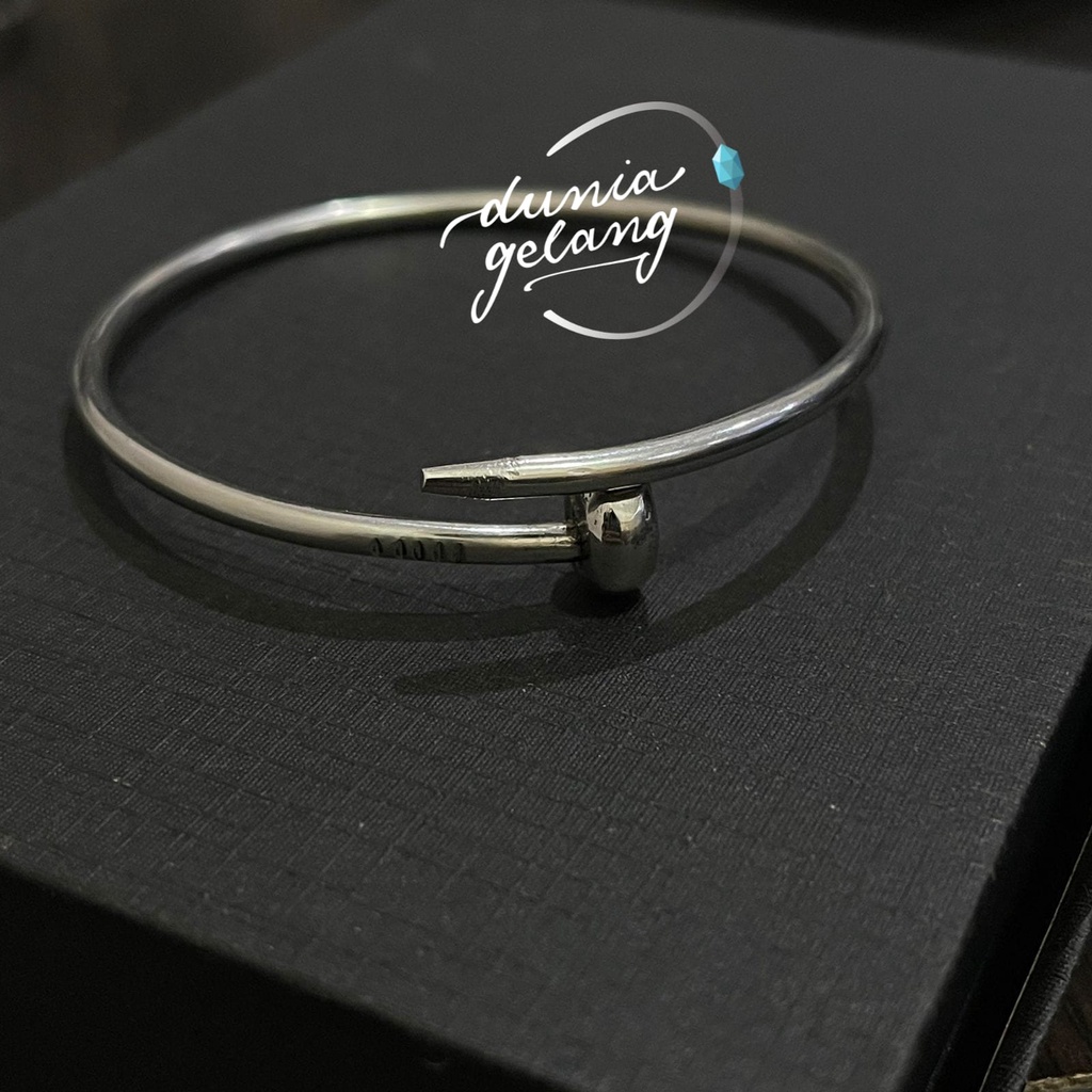 GELANG TANGAN TITANIUM PAKU / GELANG PRIA WANITA ANAK HADIAH KOLEKSI / DUNIA GELANG