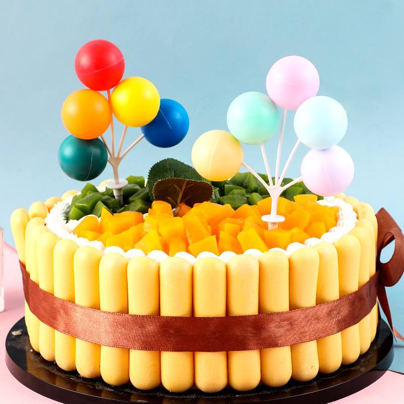 CAKE TOPPER BOLA BOLA BALON 1 SET 5PCS WARNA PASTEL/CAKE TOPPER BALON DEKORASI CAKE