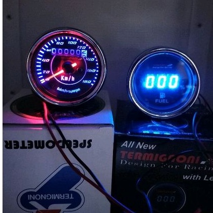 Speedometer Kilometer Jarum Amper Bensin Digital Paketan led All Motor