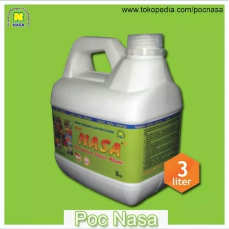 POC NASA 3 Liter - POC NASA Kemasan 3 Liter Original Nasa Perangsang Buah, Sayuran Ukuran Besar ORIG