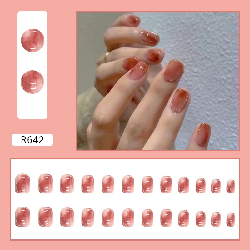 R641-r660 24pcs / Kotak Kuku Palsu Full Cover Untuk Nail Art