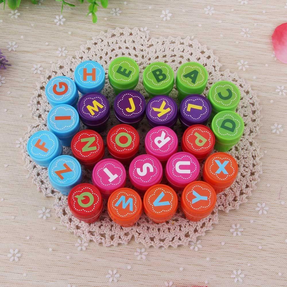 Preva Stamps Mainan Anak Hadiah Lucu Kartun Scrapbooking DIY Untuk Notebook Bentuk Hewan/Huruf