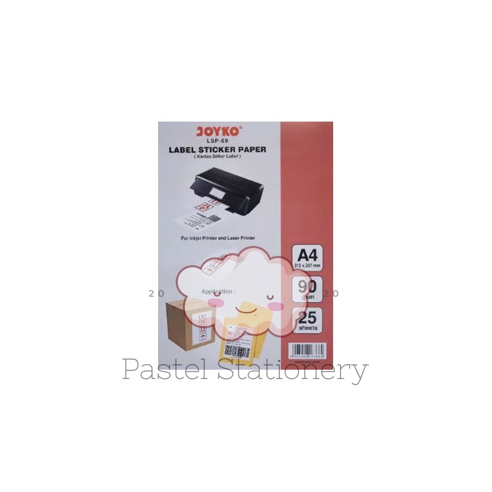 

Label Sticker Paper Joyko LSP-09 - Kertas Sticker HVS A4 Joyko