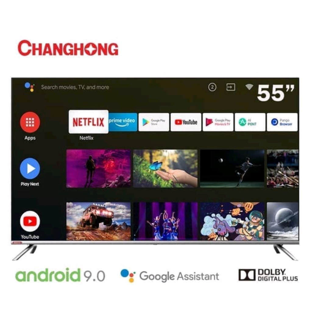 TV LED CHANGHONG UHD 4K SMART ANDROID 55 INCH TYPE 55H7