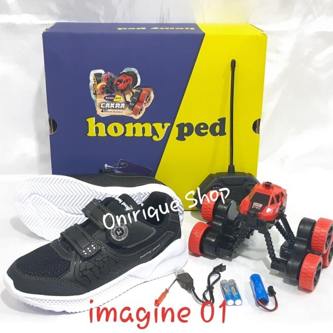 HOMYPED IMAGINE 02 SEPATU SEKOLAH ANAK BERHADIAH MAINAN RC FLEX CAR stock ada