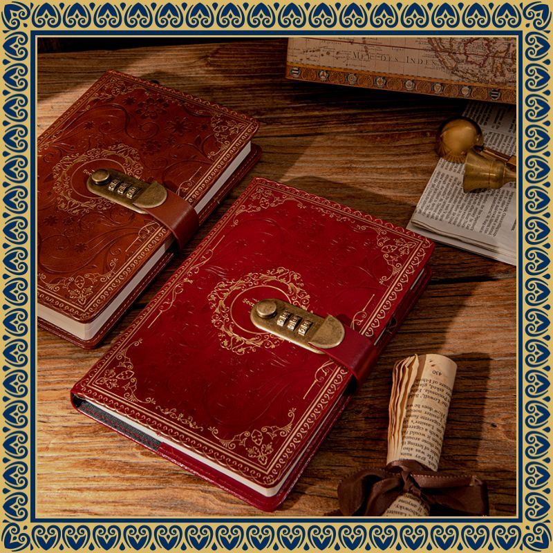 ❉Sera Victoria s Garden Retro Password Notebook Dengan Kunci Diary Menebal Catatan Siswa Buku Tangan Kotak Hadiah